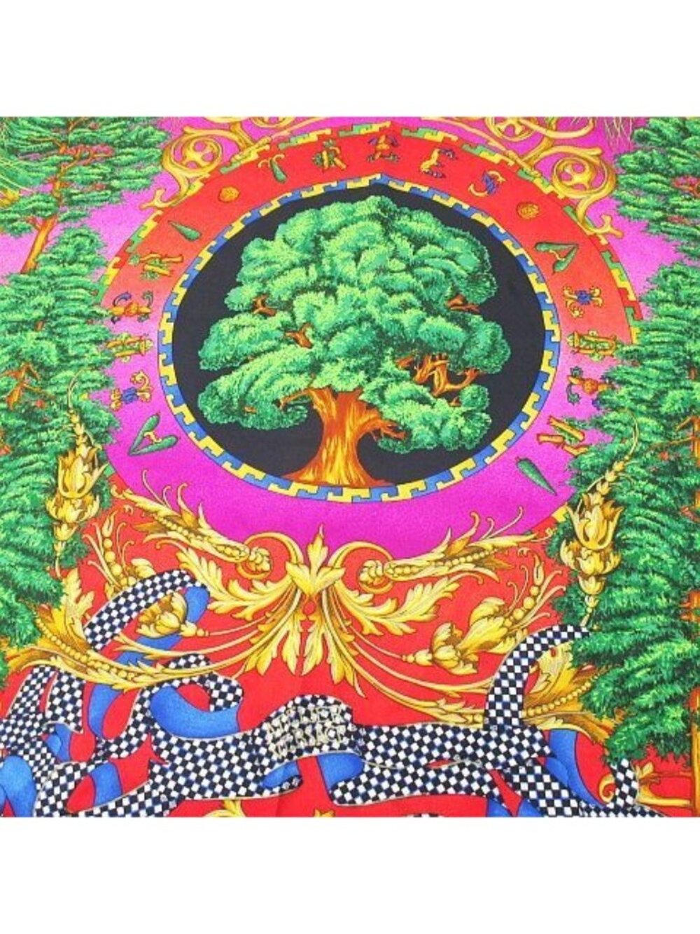 Versace Atelier Alder Silk Large Scarf Multicolor Medusa Logo